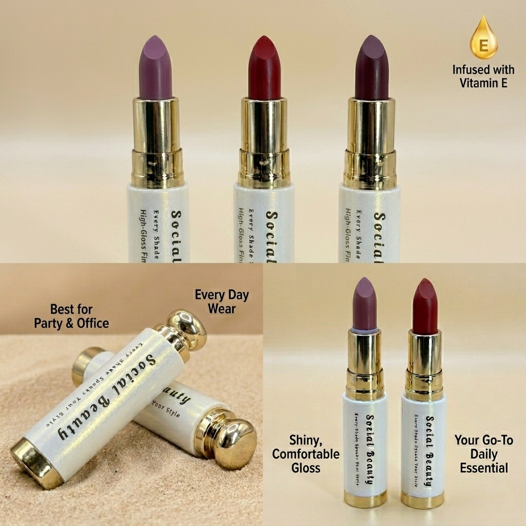 Social Beauty Glossy Lipstick