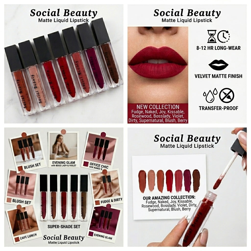Social Beauty Matte Liquid Lipstick